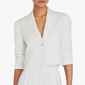 Club Monaco Ivory Cropped Blazer